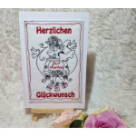 Stickdatei - ITH Postkarte Hochzeitspaar Auto